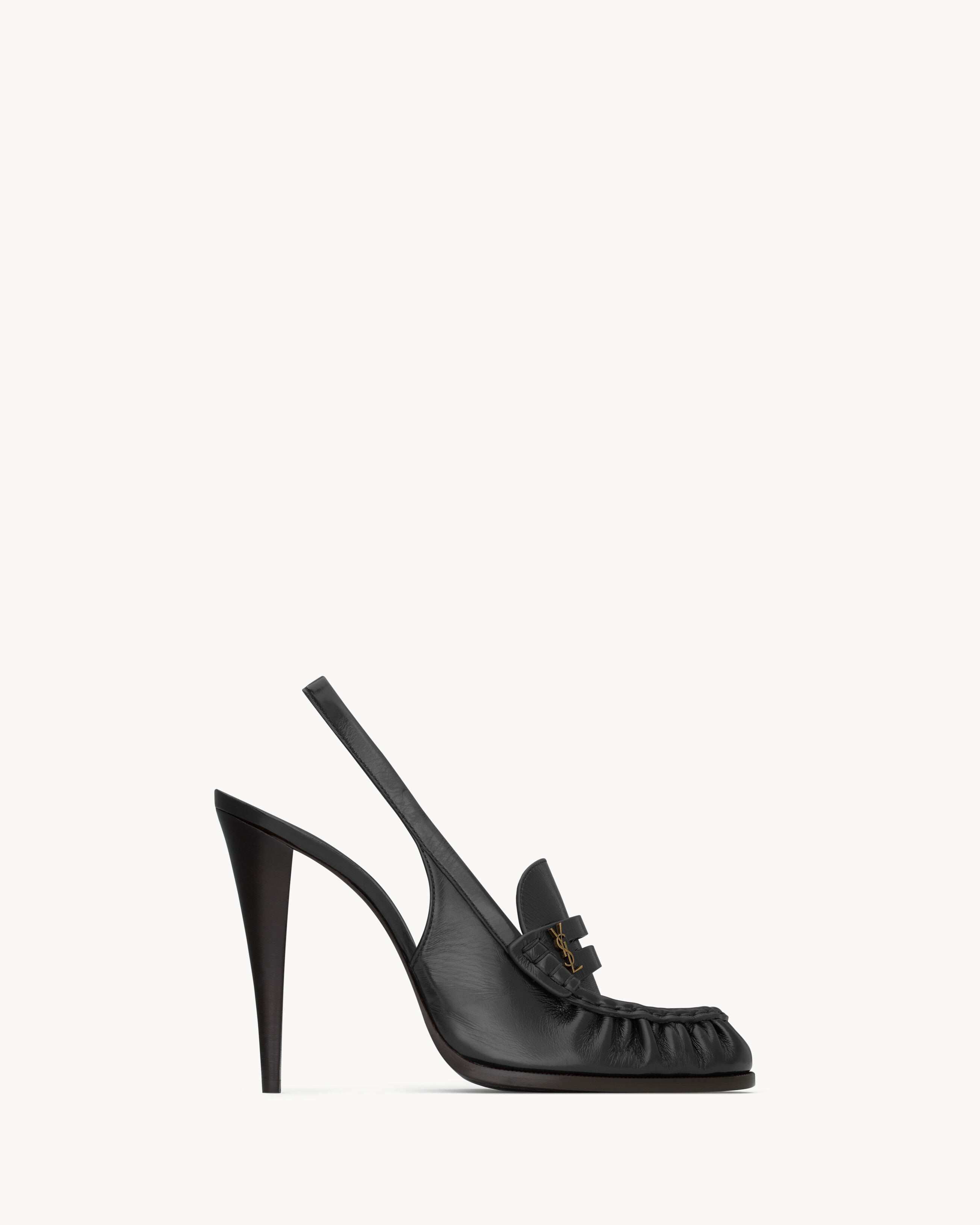 ル ローファー スリングバックパンプス（スムースレザー）