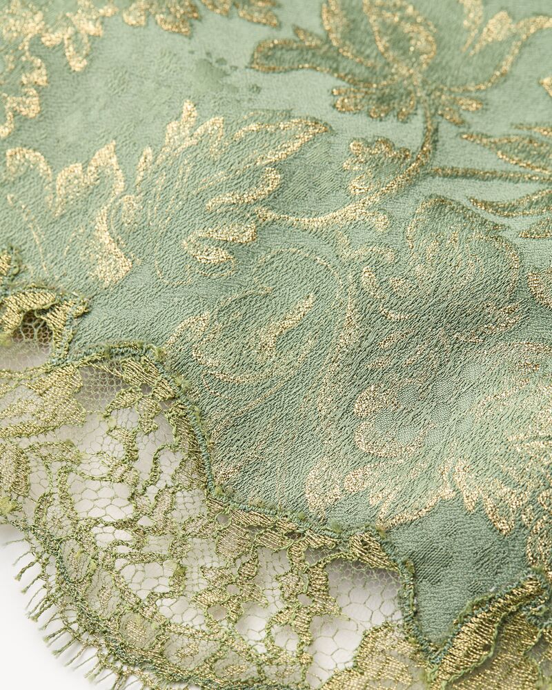 baroque mini skirt in jacquard and lace