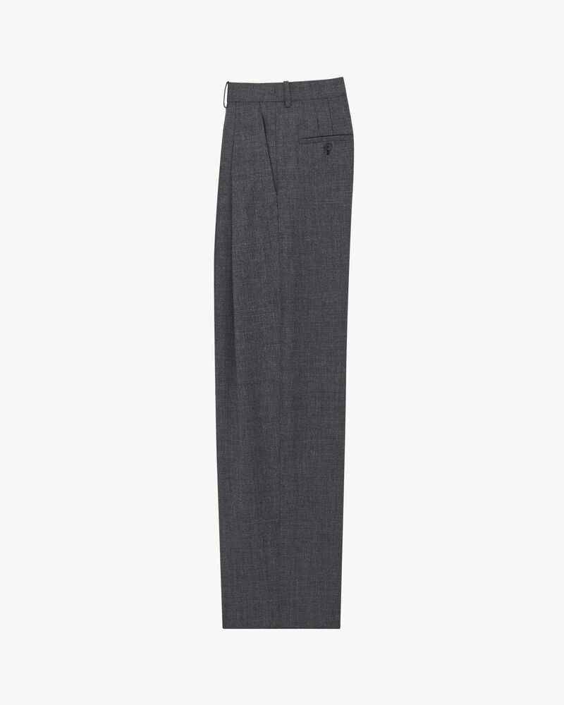 Pantaloni a gamba ampia in lana