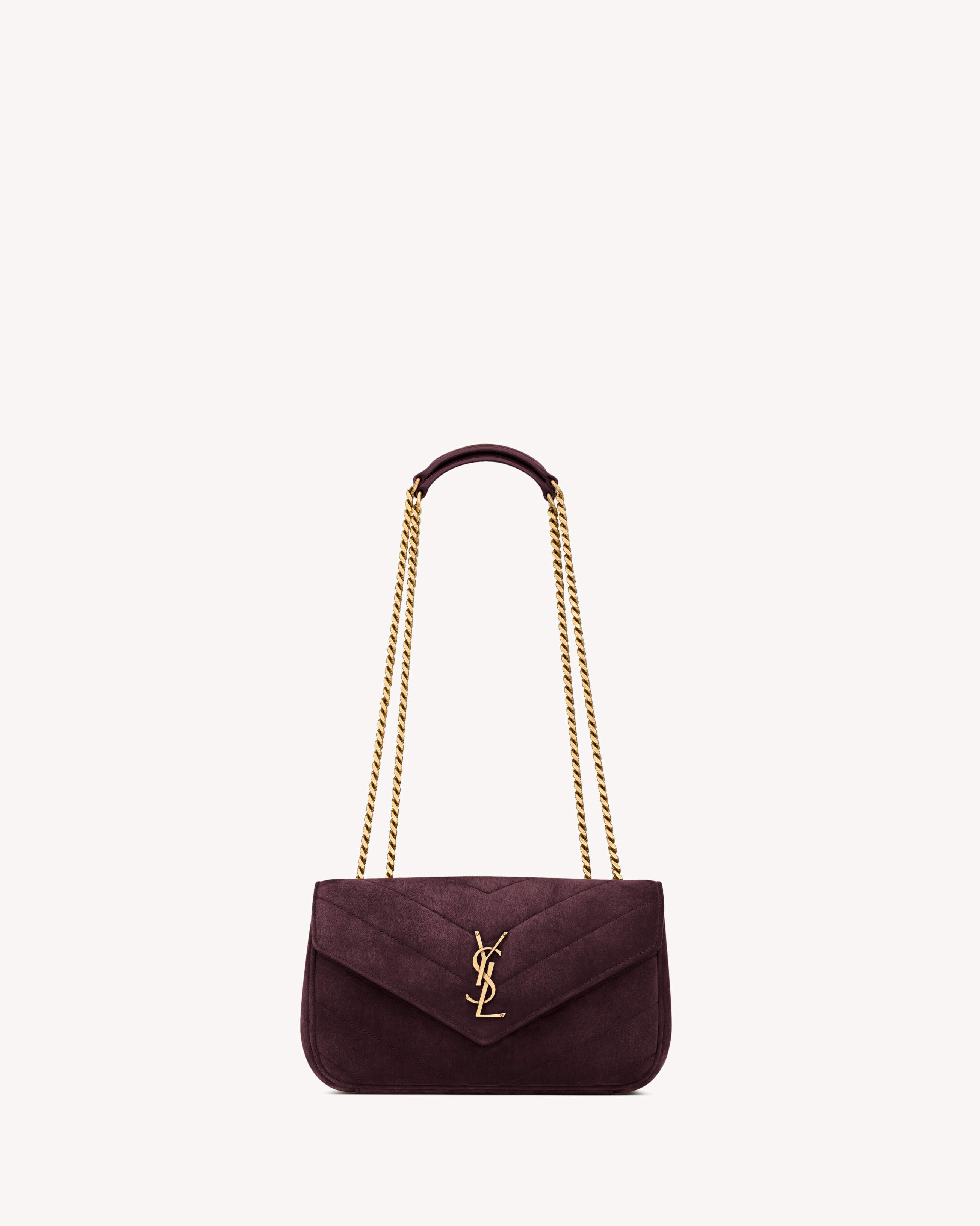 Bolso Loulou pequeño de ante "Matelassé"