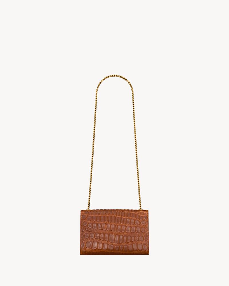 KATE small in crocodile embossed leather