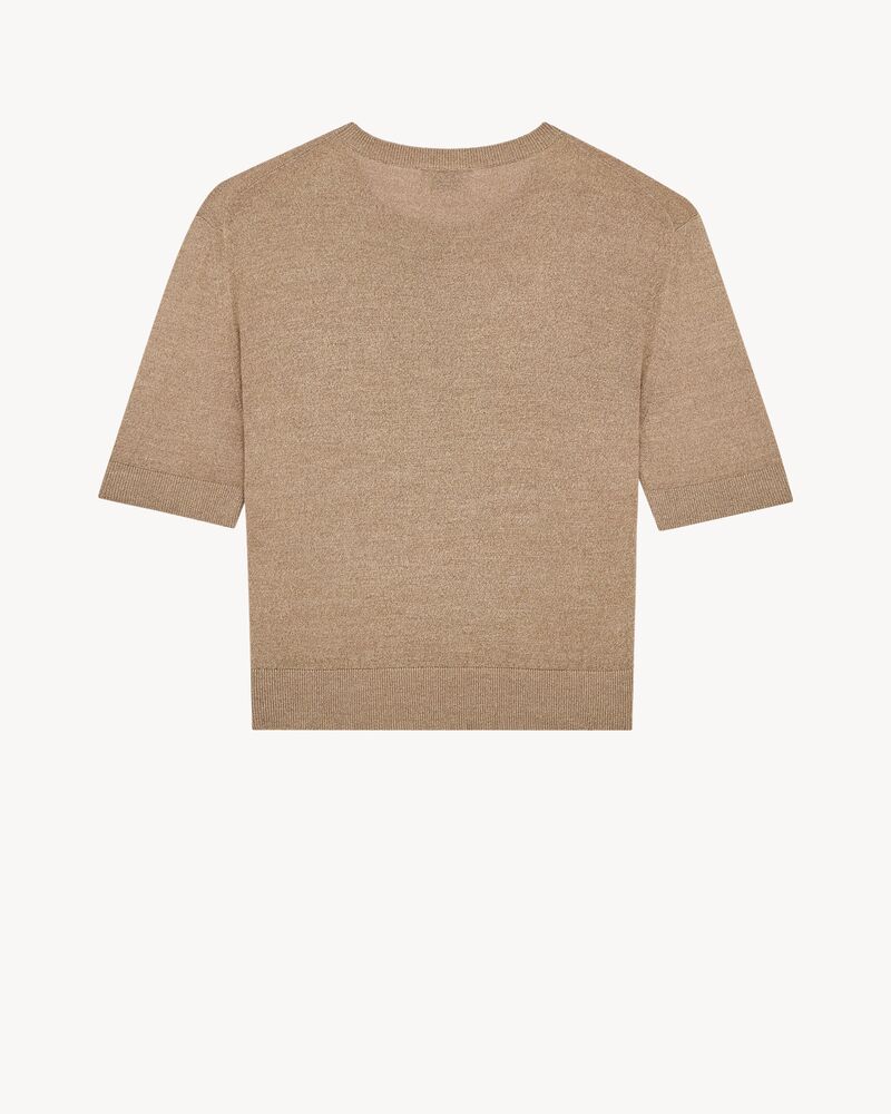 short-sleeve top in silk