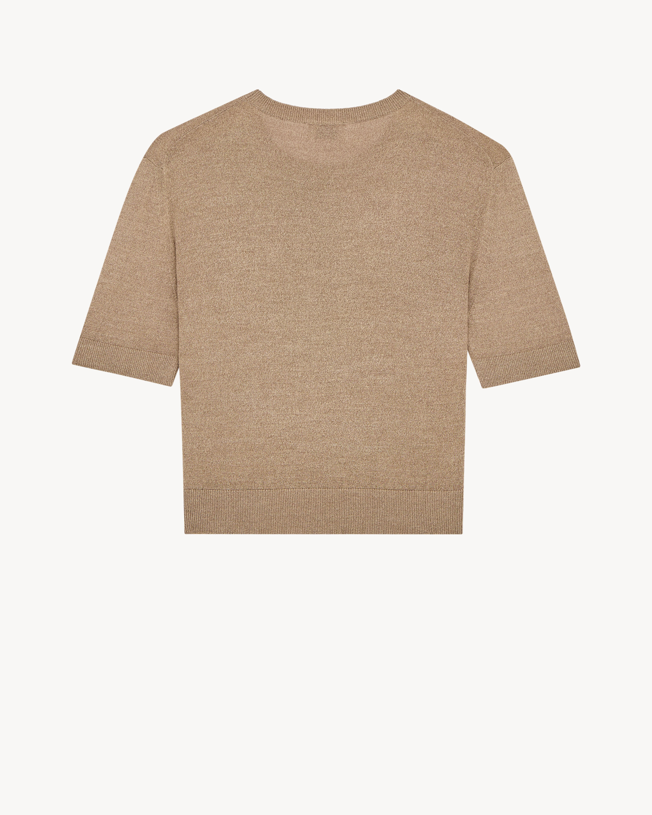 short-sleeve top in silk