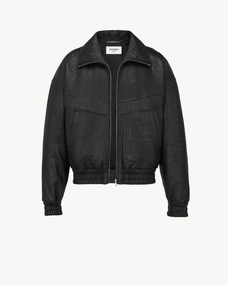jacket in bubbled lambskin