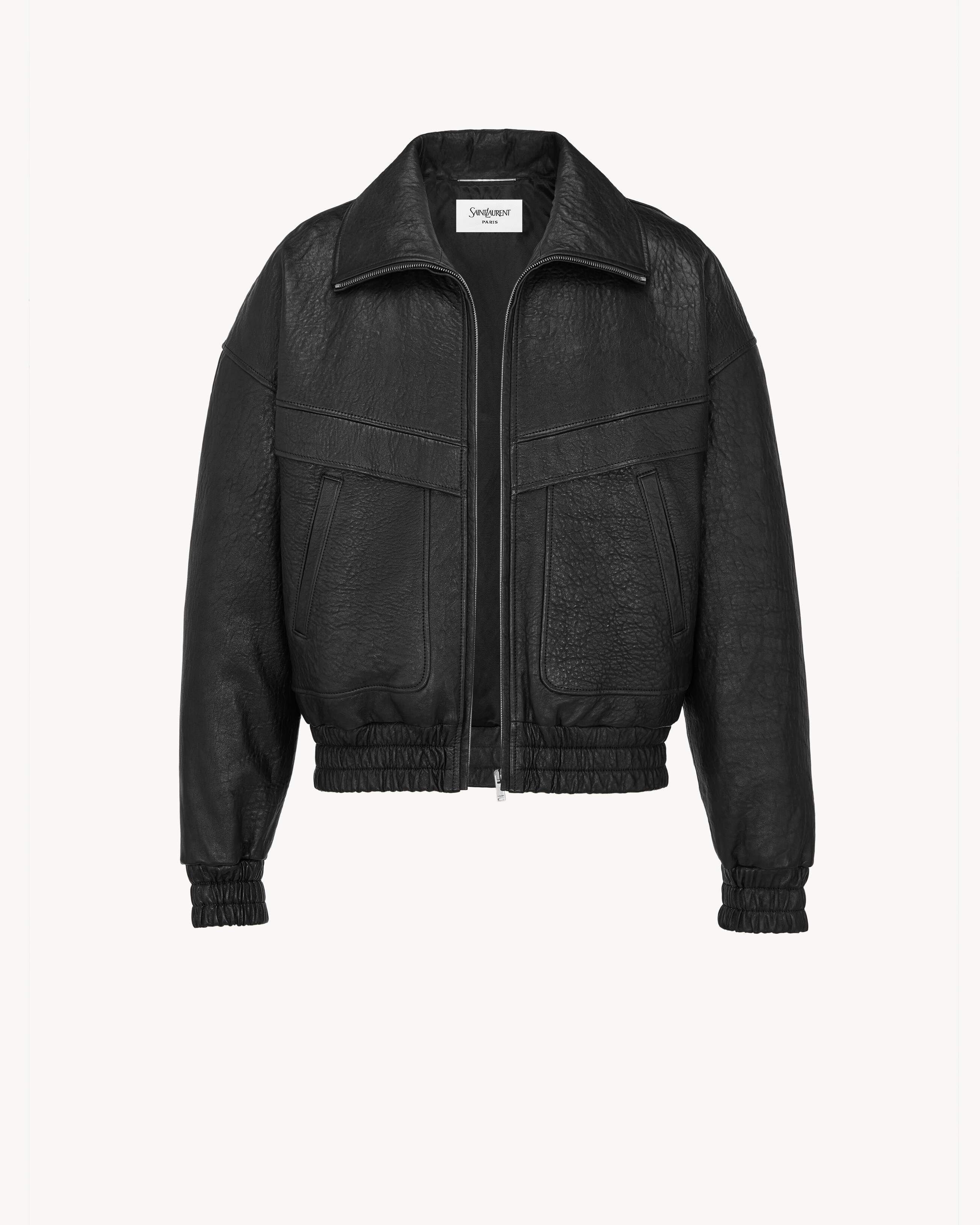 jacket in bubbled lambskin