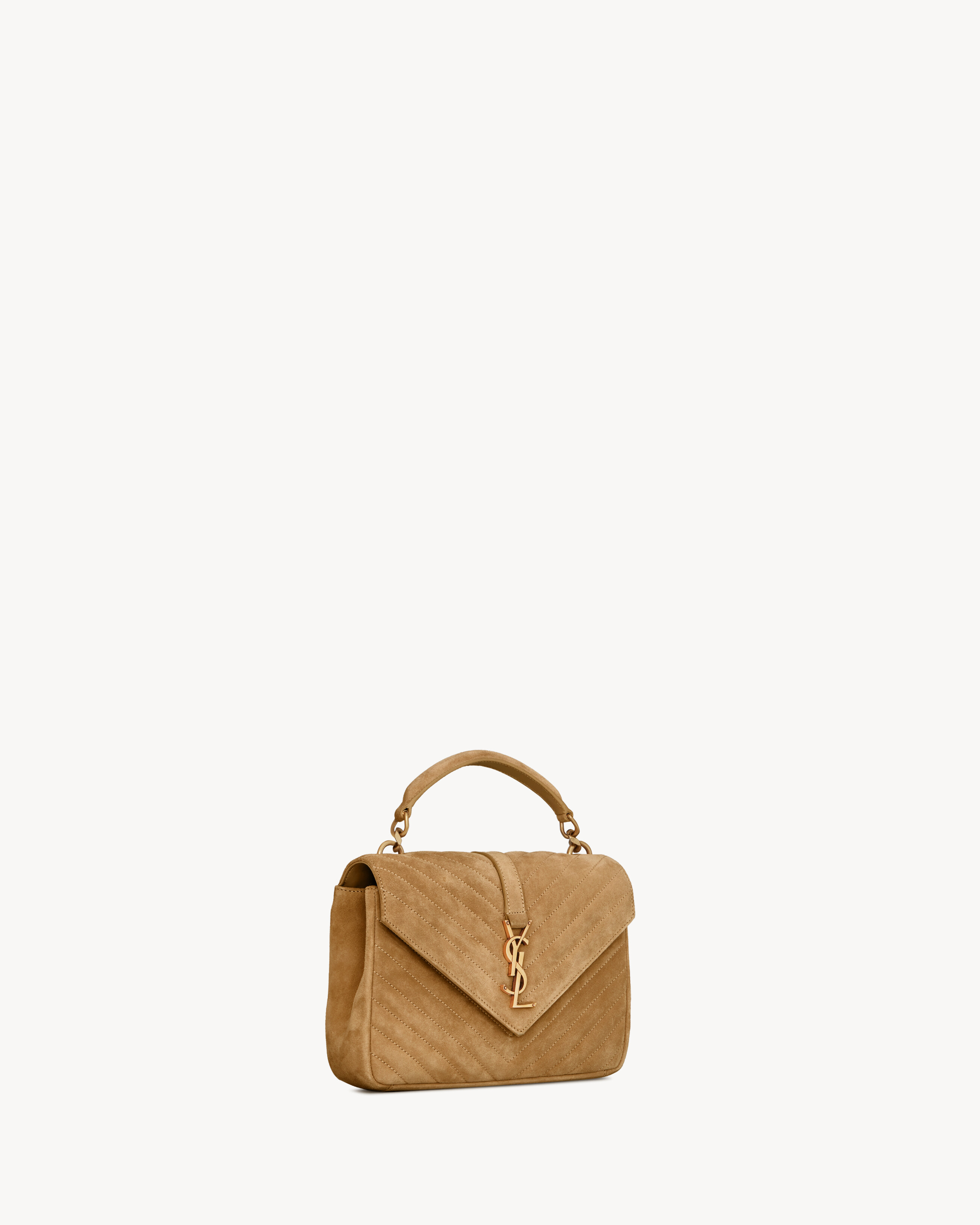 COLLEGE MEDIUM IN QUILTED SUEDE