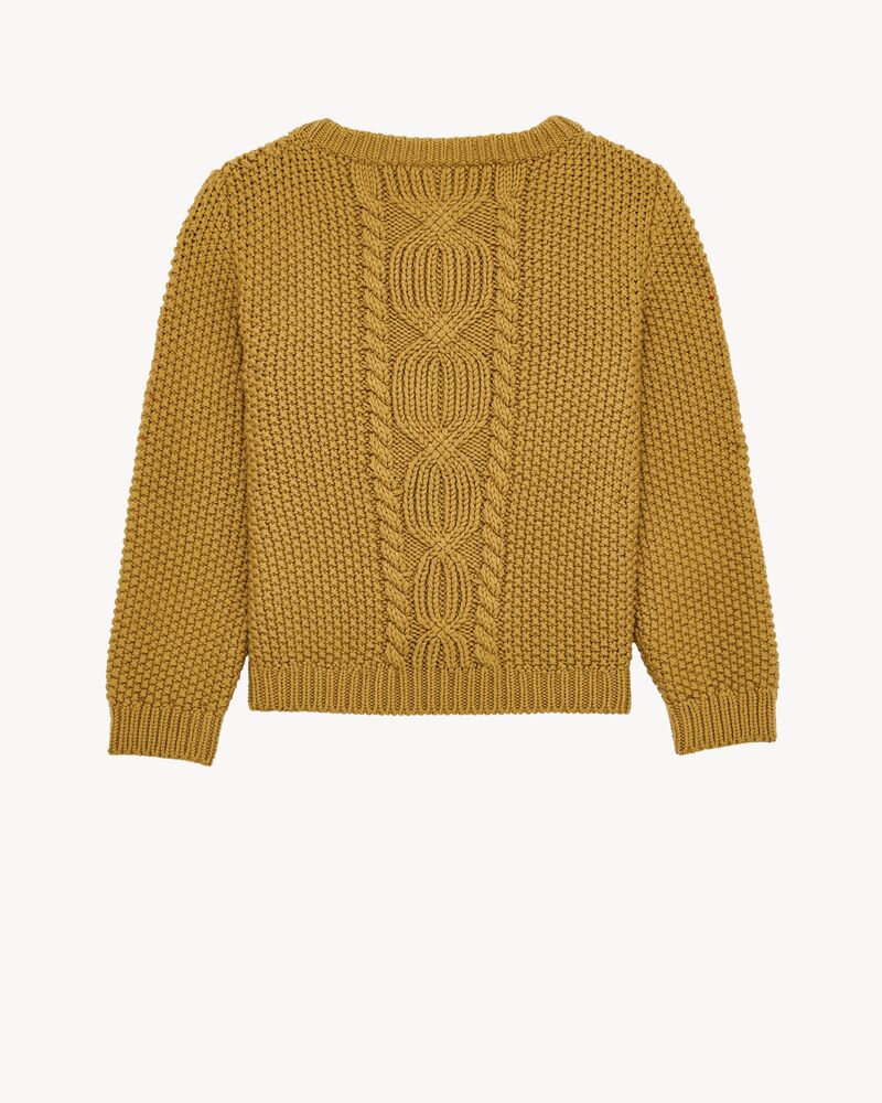 scoop-neck sweater in wool knit