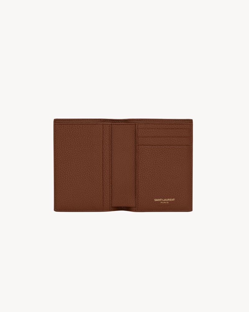 TINY CASSANDRE credit card wallet in grained leather