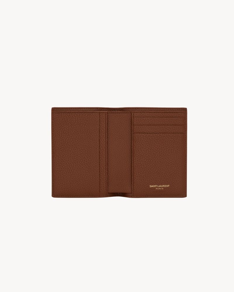 TINY CASSANDRE credit card wallet in grained leather