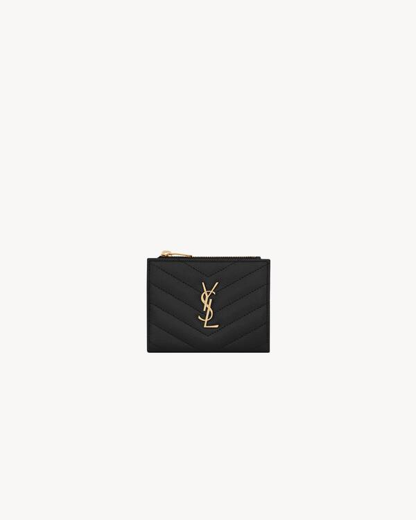 CASSANDRE MATELASSÉ bi-fold wallet in grain de poudre leather in
