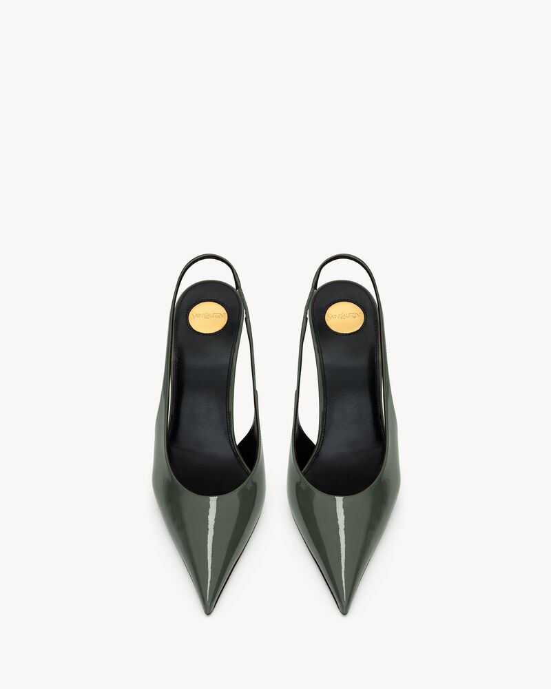 GUERMANTES slingback pumps in patent leather