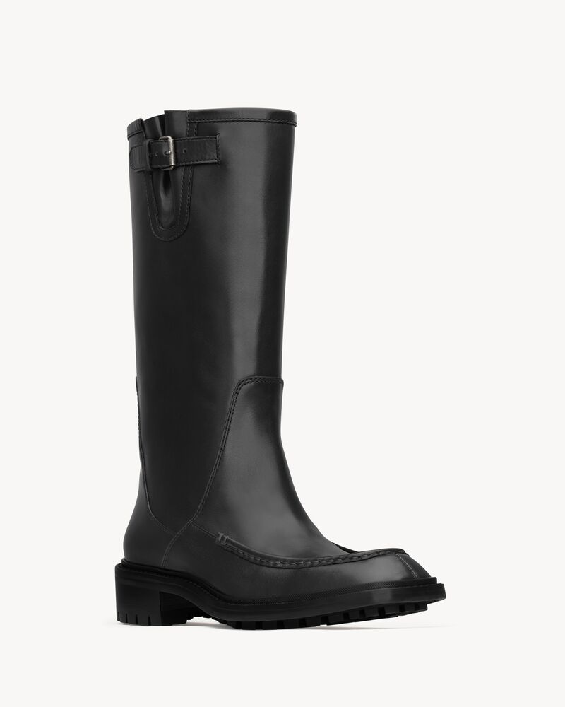 JOE buckle boots in smooth leather