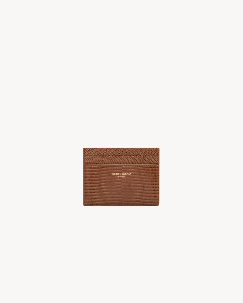 SAINT LAURENT PARIS card case in lizard