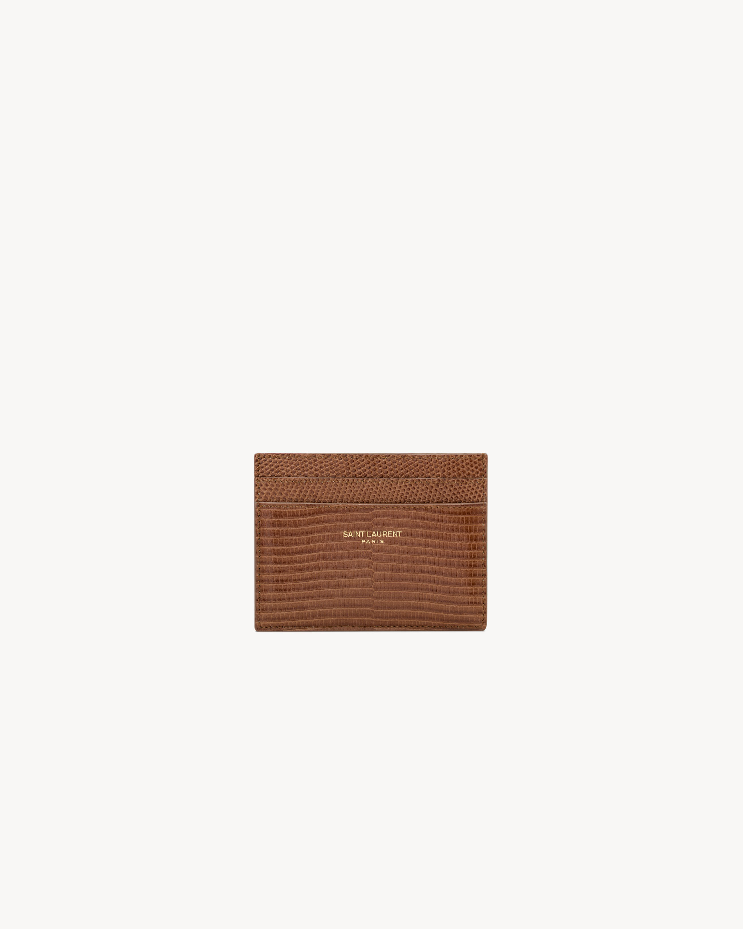 SAINT LAURENT PARIS card case in lizard