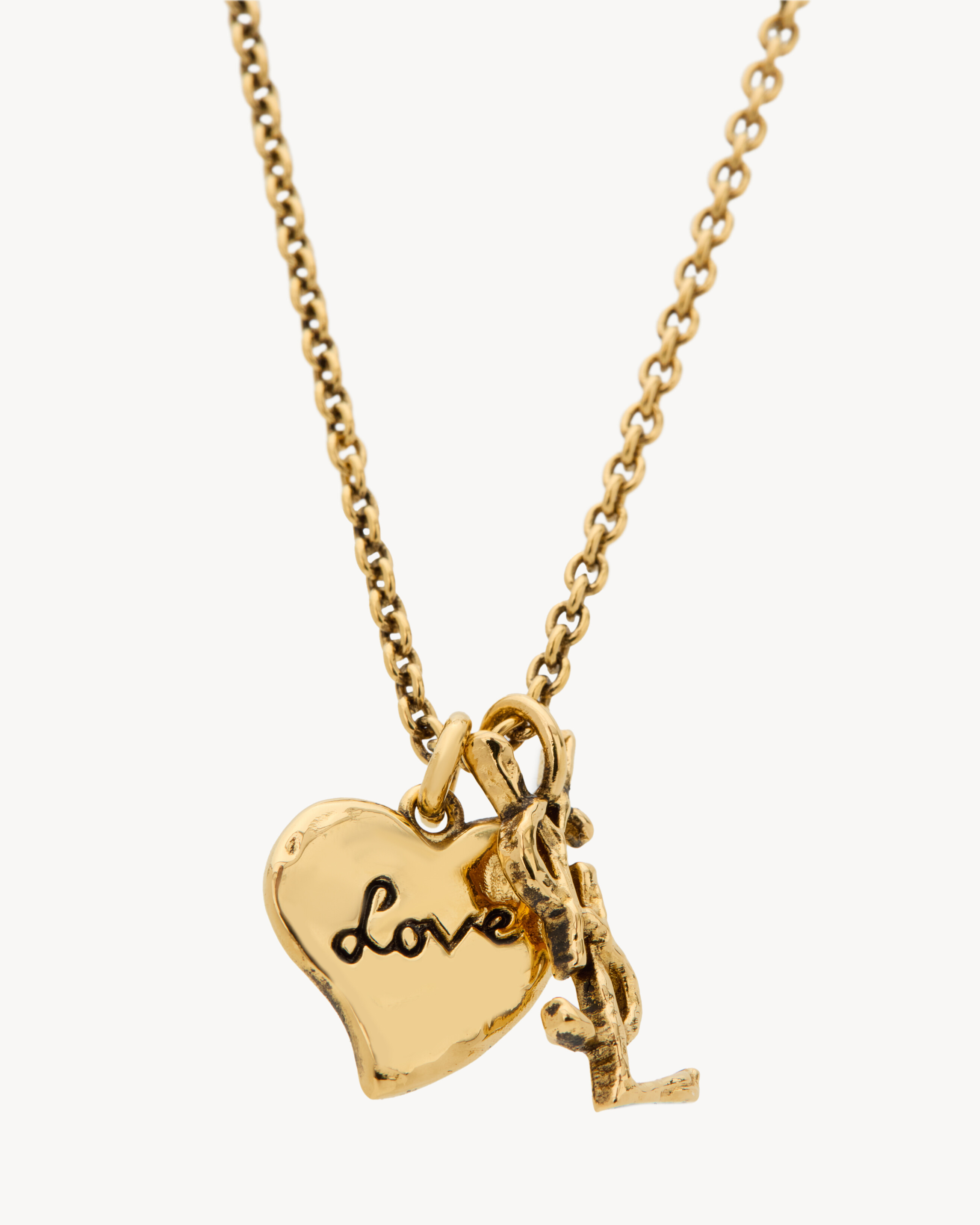CASSANDRE heart necklace in brass