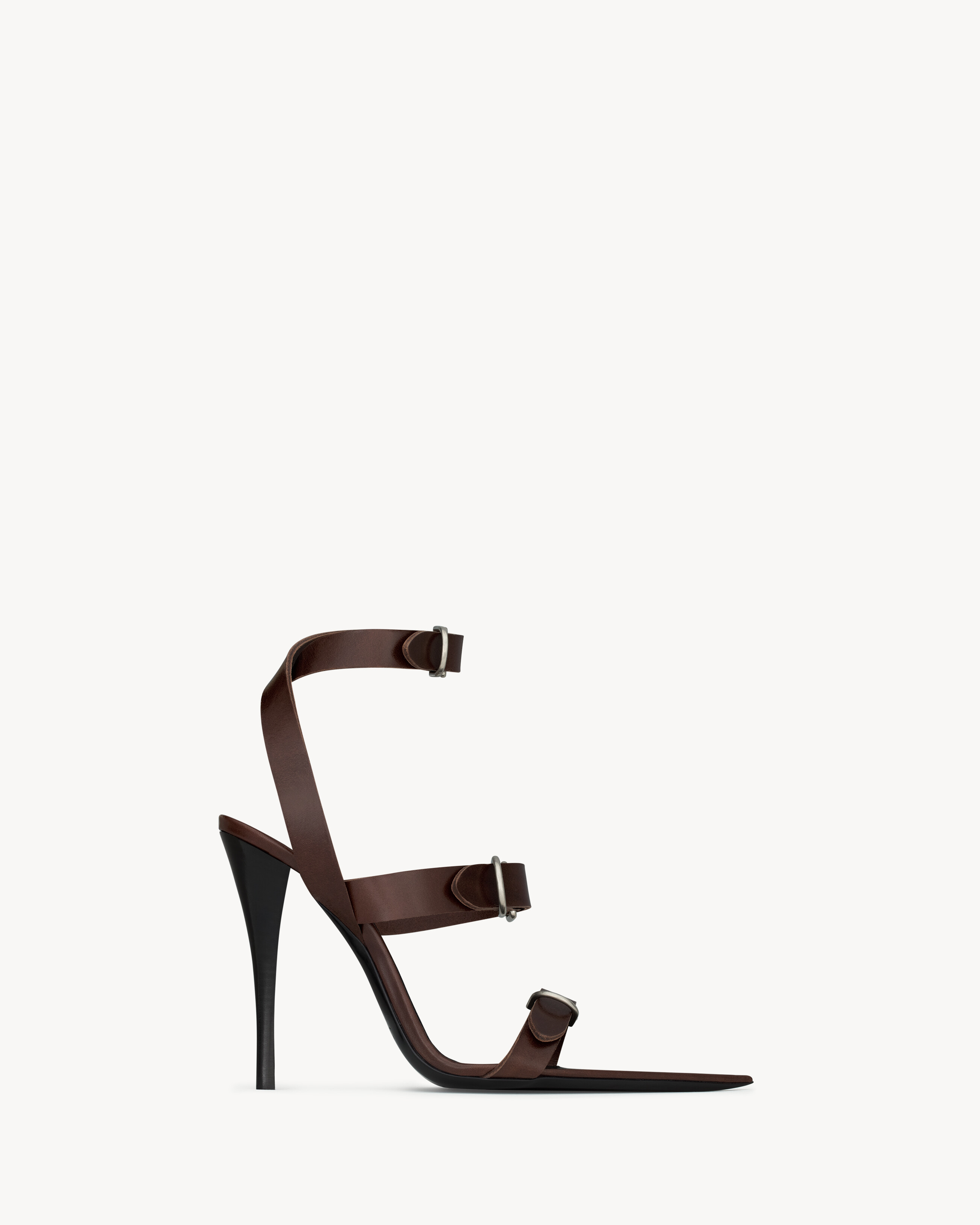 BRUCE sandals in smooth leather in Brown | Saint Laurent | YSL EN-DE