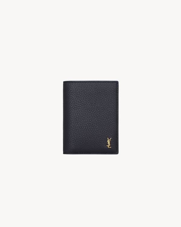 TINY CASSANDRE credit card wallet in grained leather