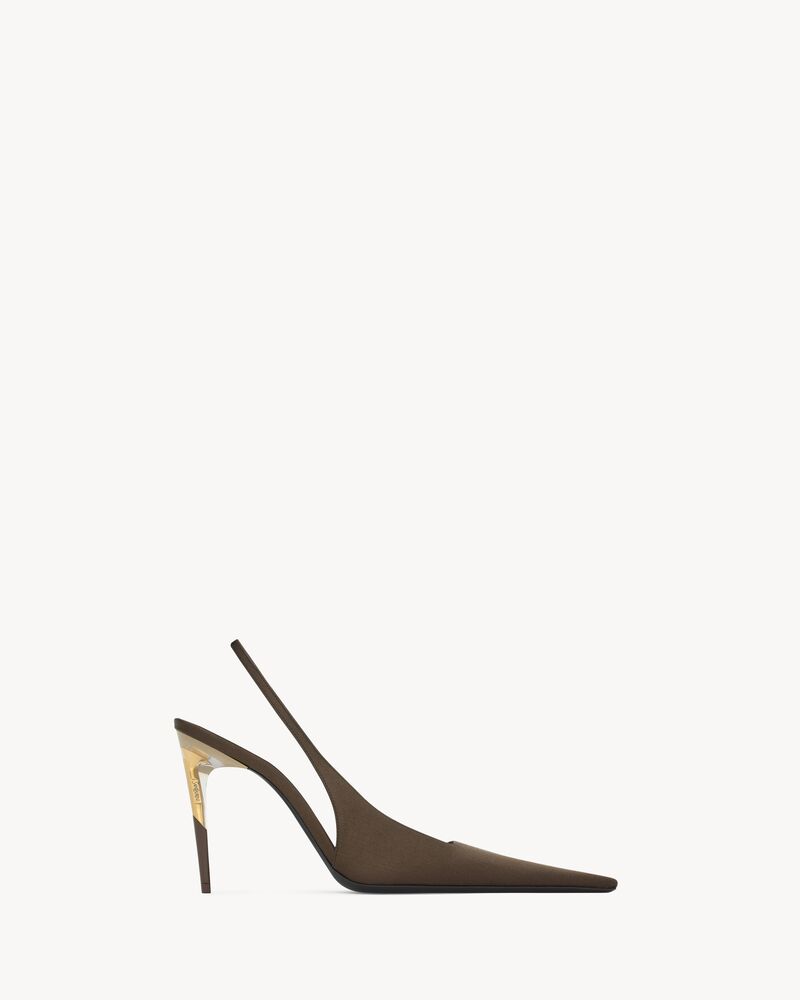 Zapatos de salón slingback Goya de crepé de satén