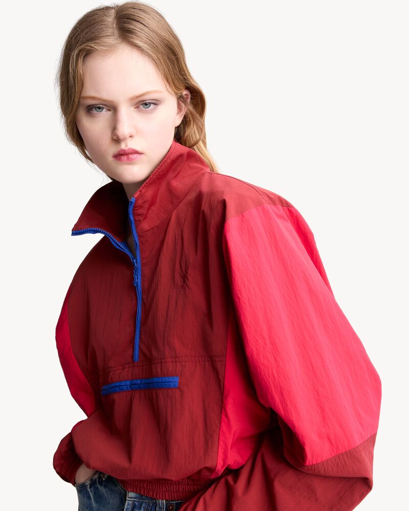 CASSANDRE cropped windbreaker in nylon faille