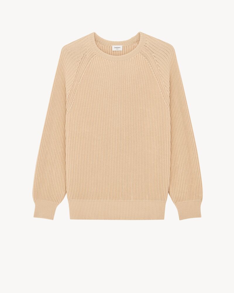 sweater in ribbed cotton knit