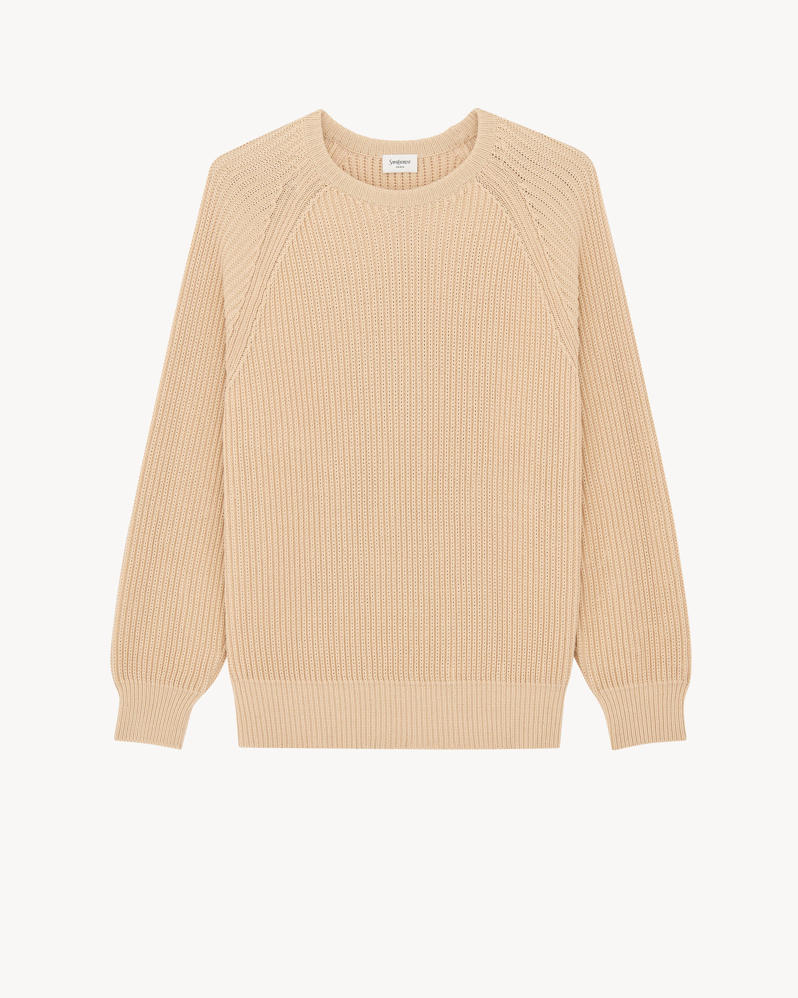 sweater in ribbed cotton knit