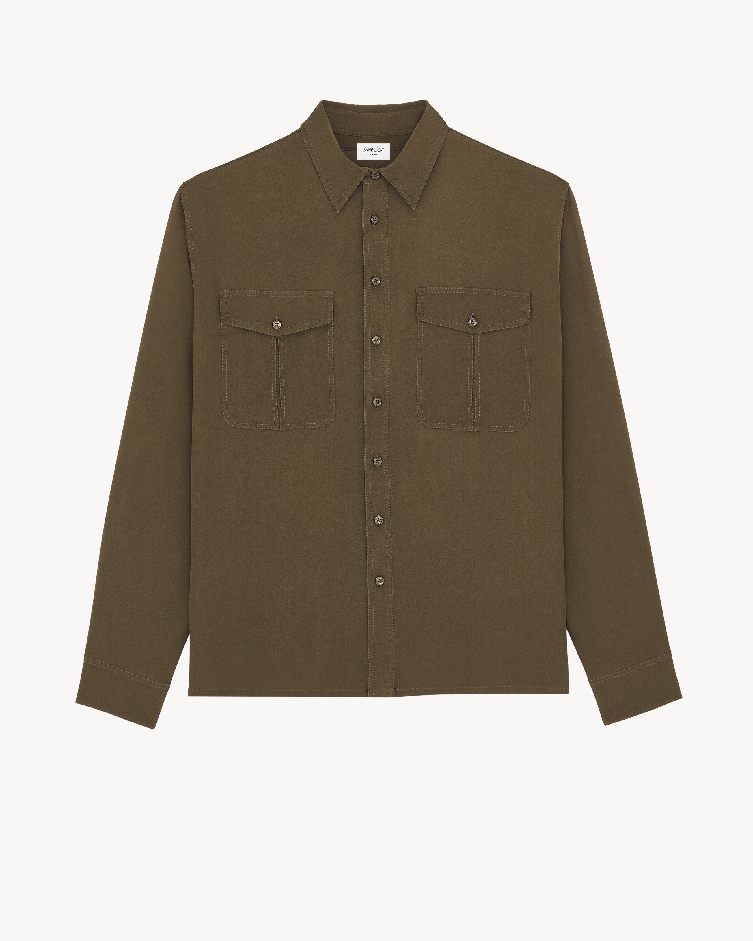 shirt in silk satin-back crepe