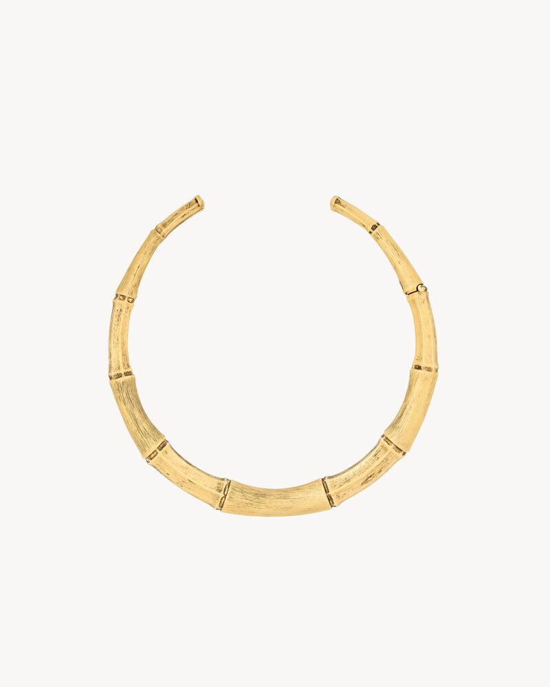 bamboo torc necklace in metal