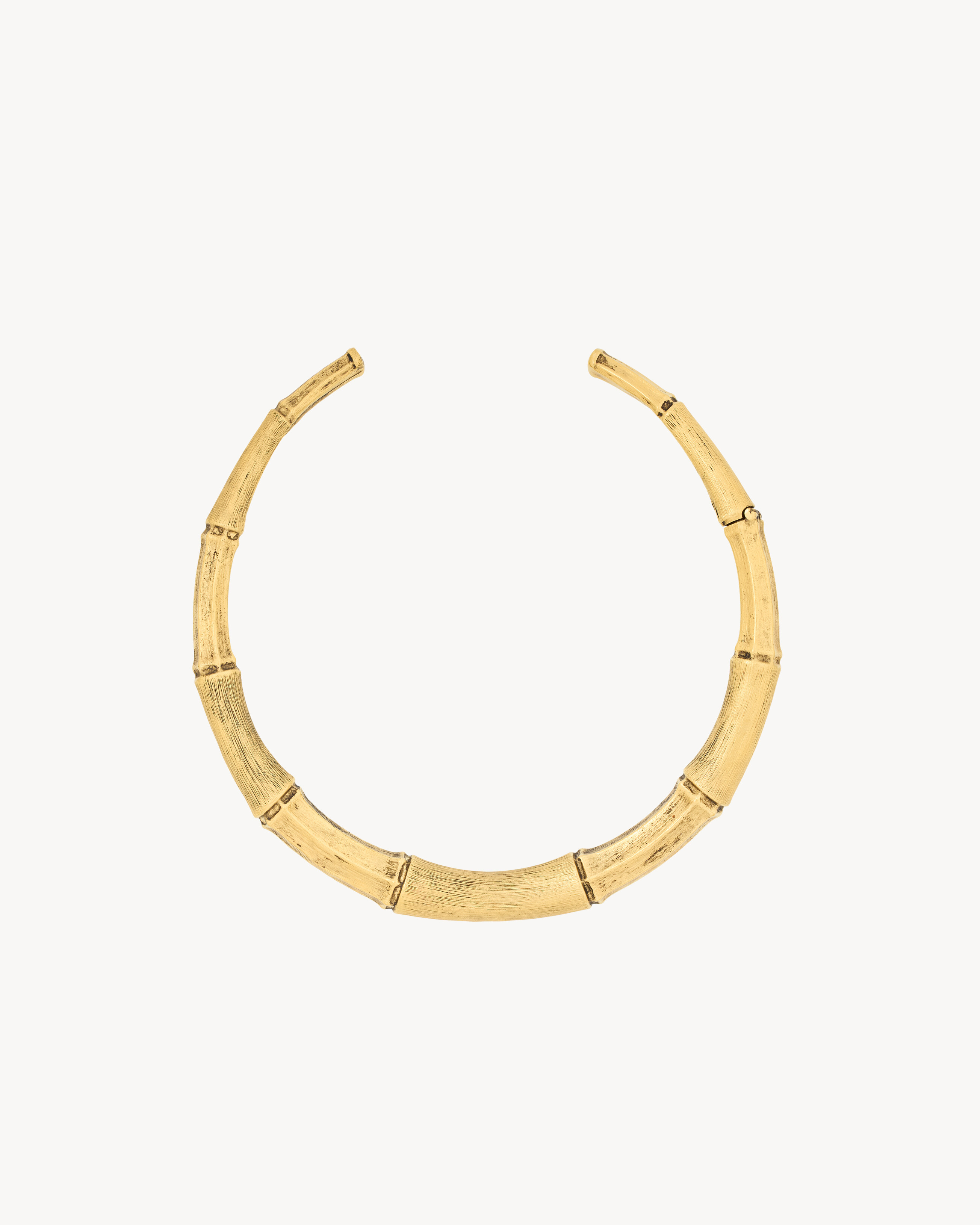 bamboo torc necklace in metal