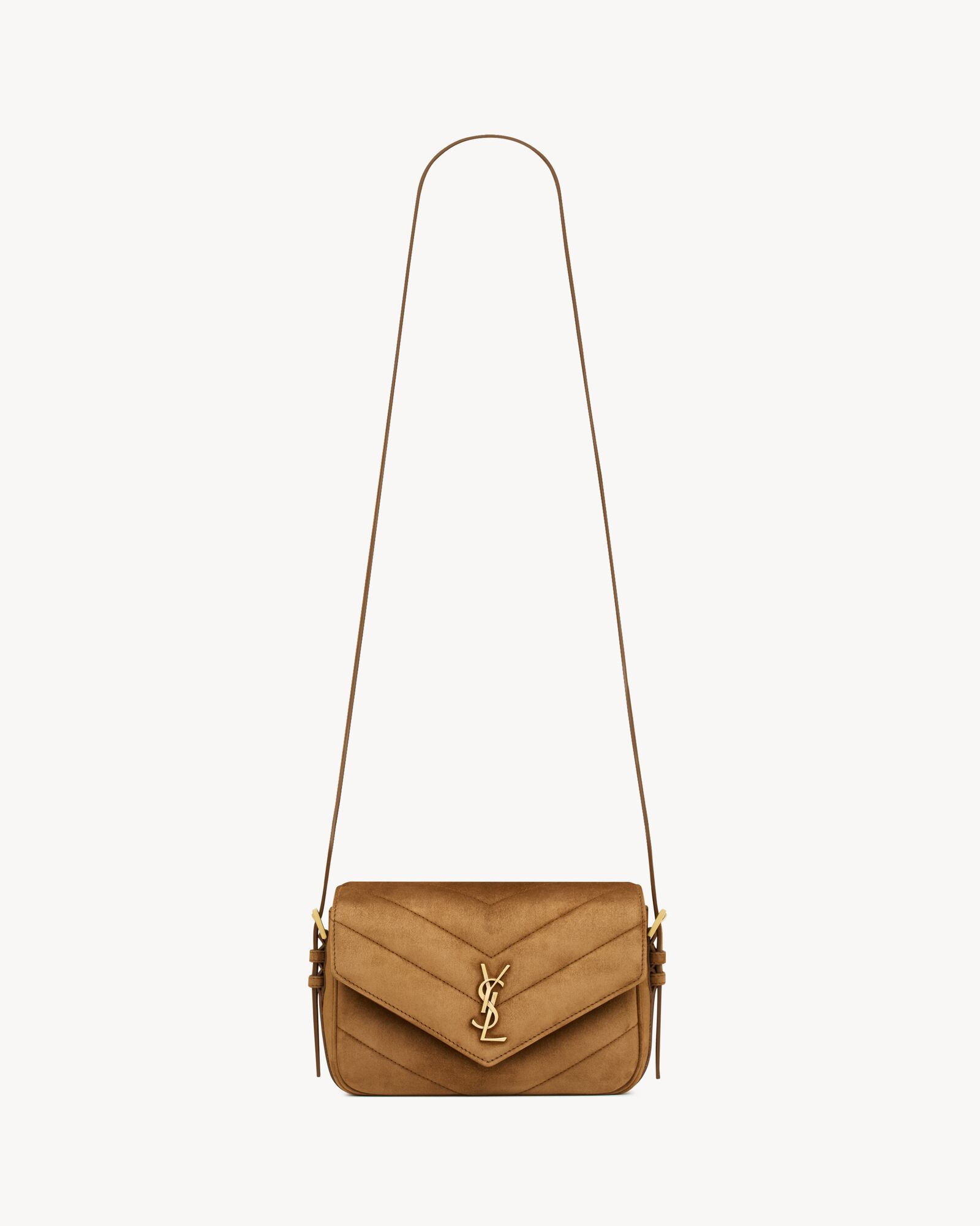 LOULOU toy crossbody in MATELASSÉ suede — 873156AAEY62916