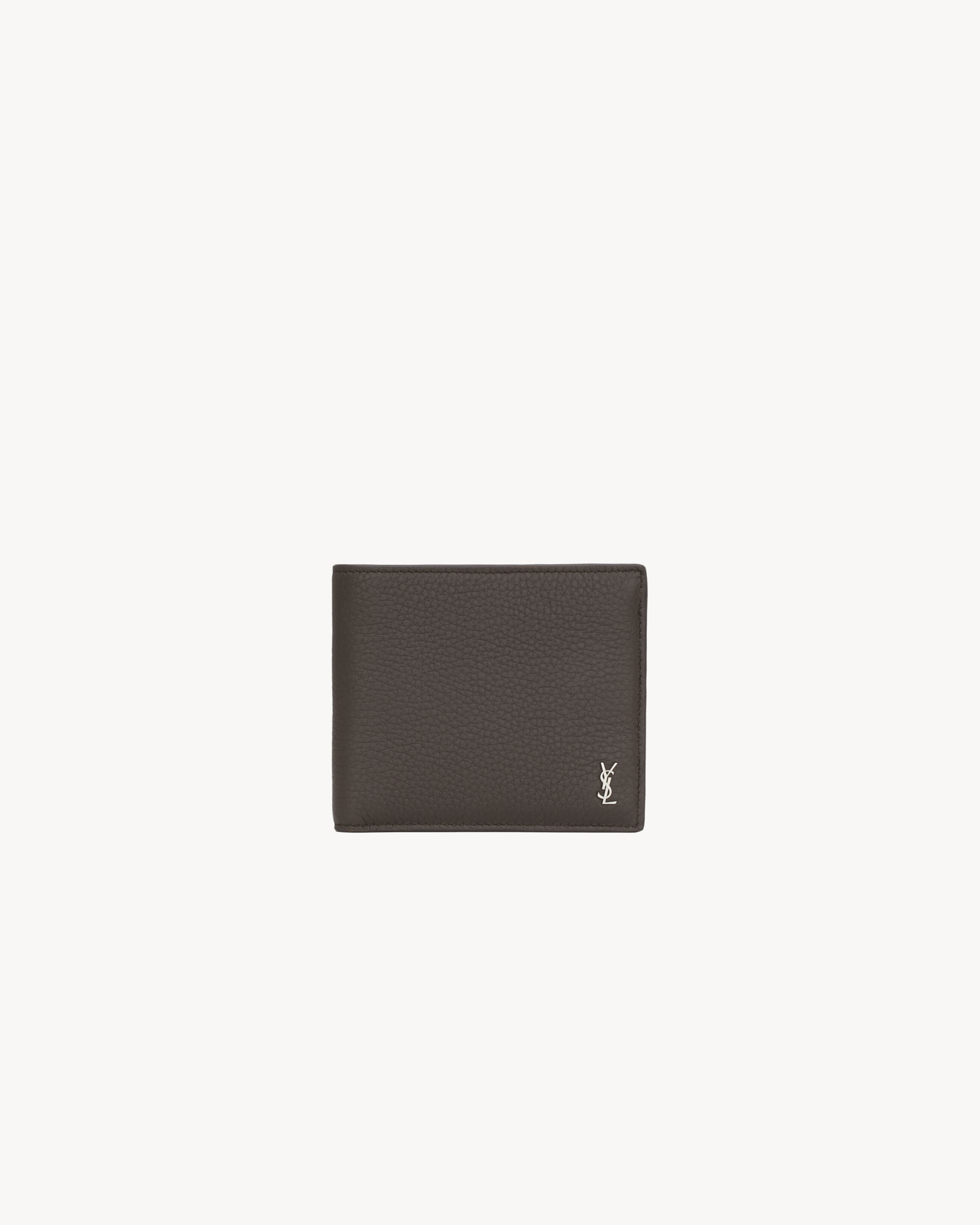 TINY CASSANDRE East/West wallet with coin purse in grained leather
