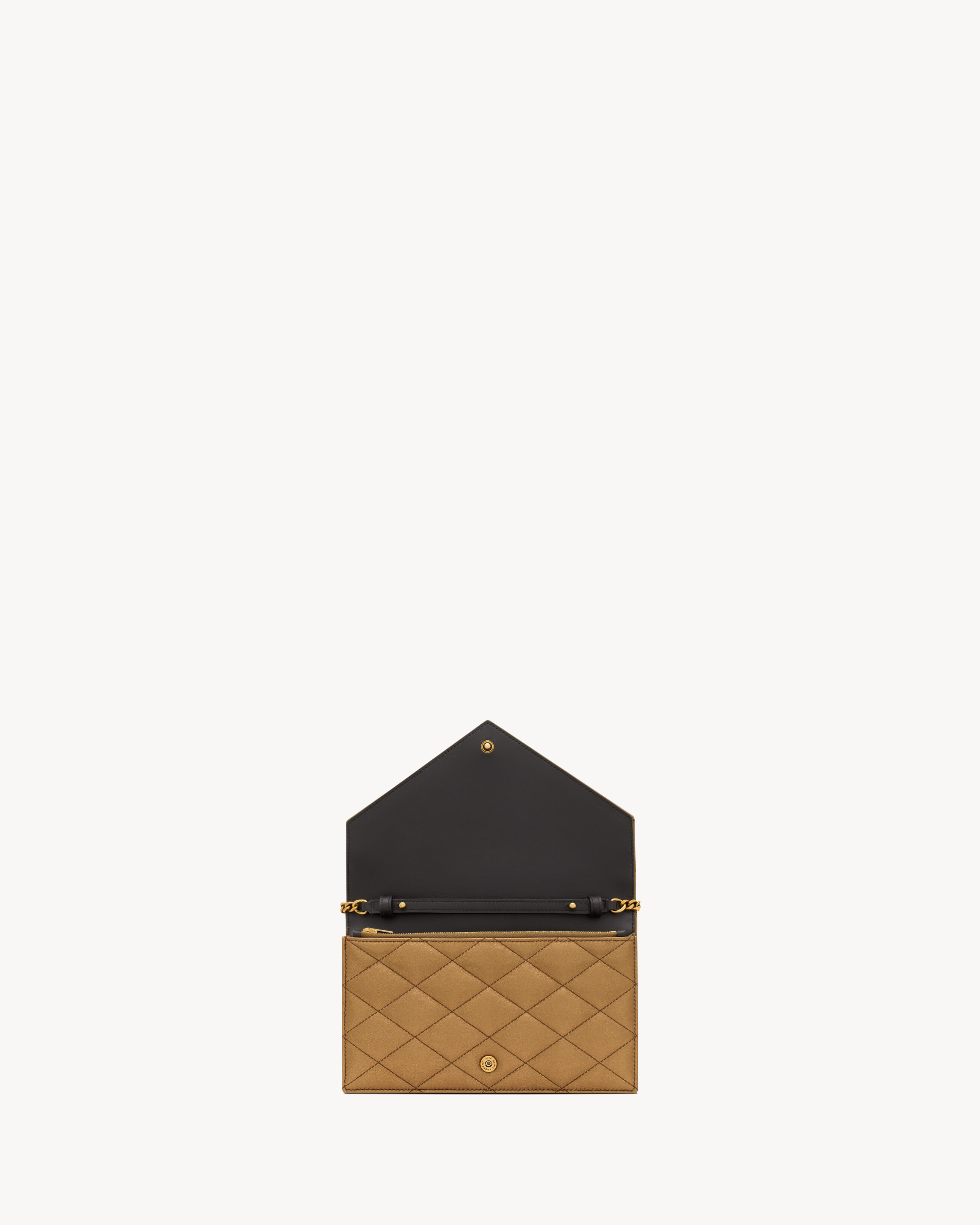 PARIS chain wallet in metallic leather