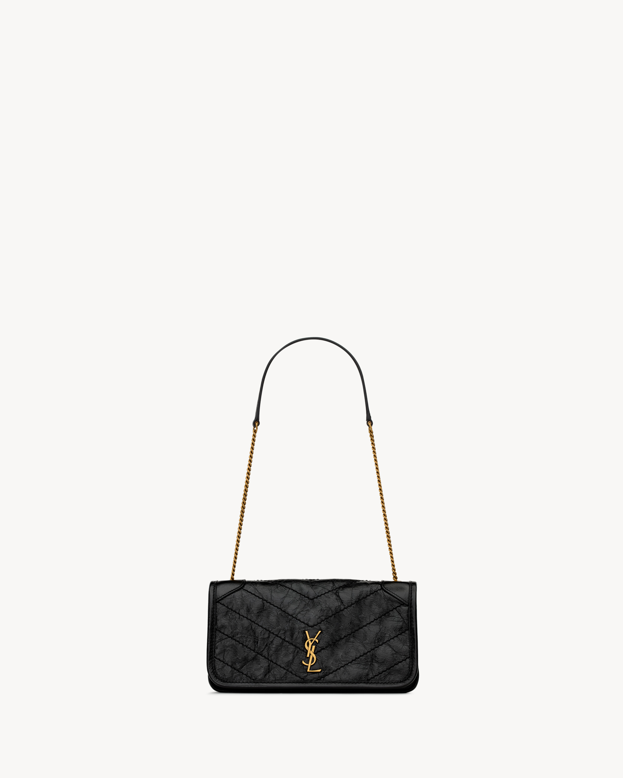 NIKI chain pouch in vintage leather