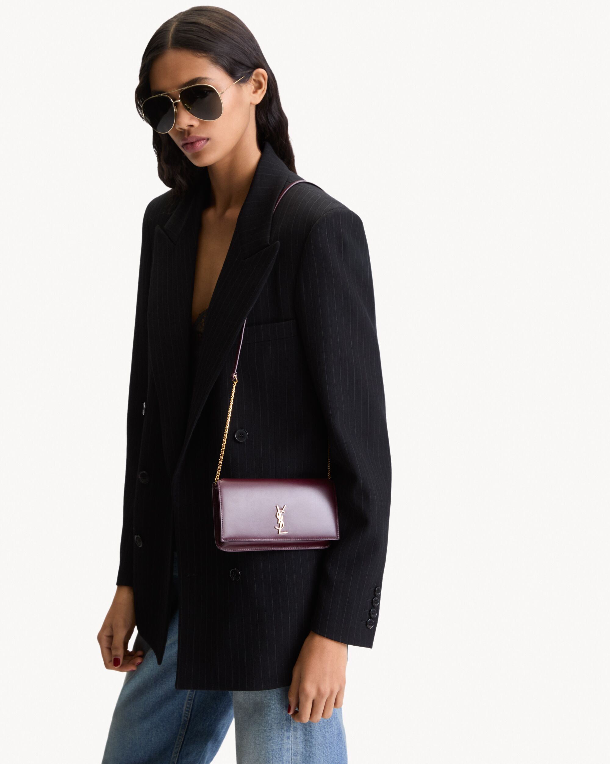 CASSANDRE phone holder in smooth leather