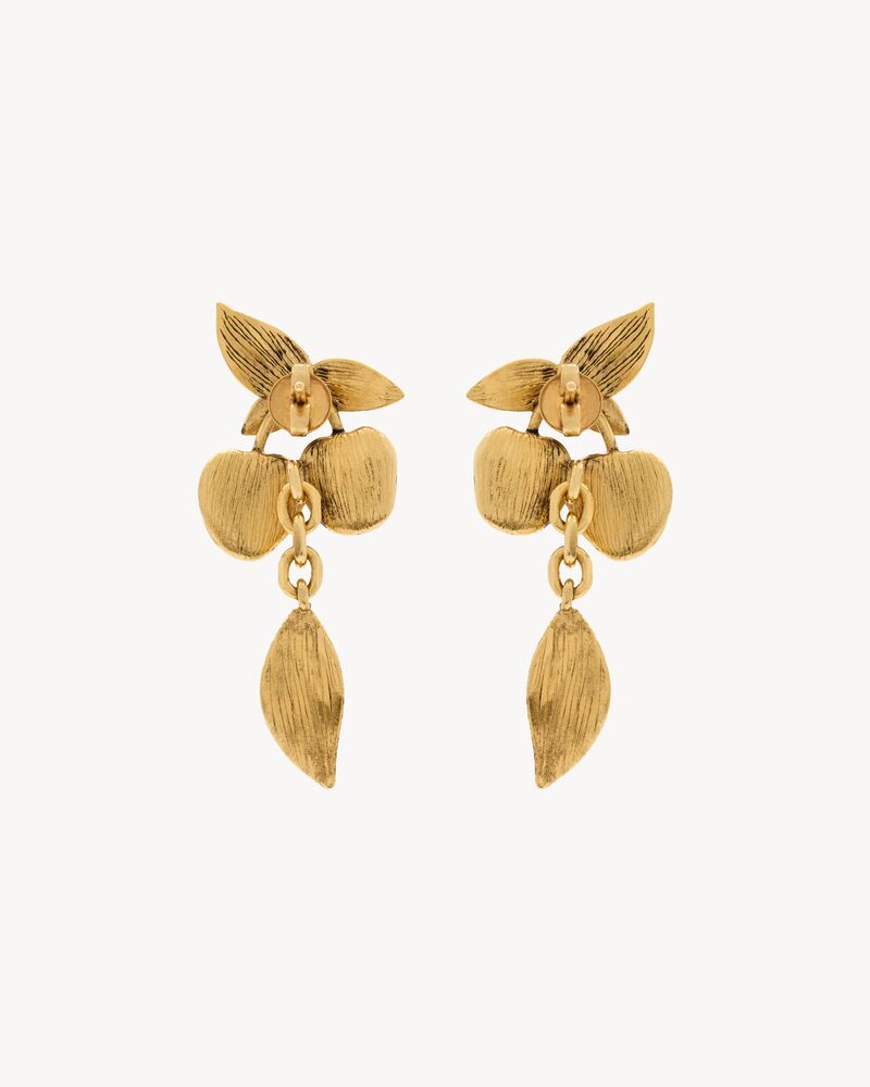 cherry earrings in metal