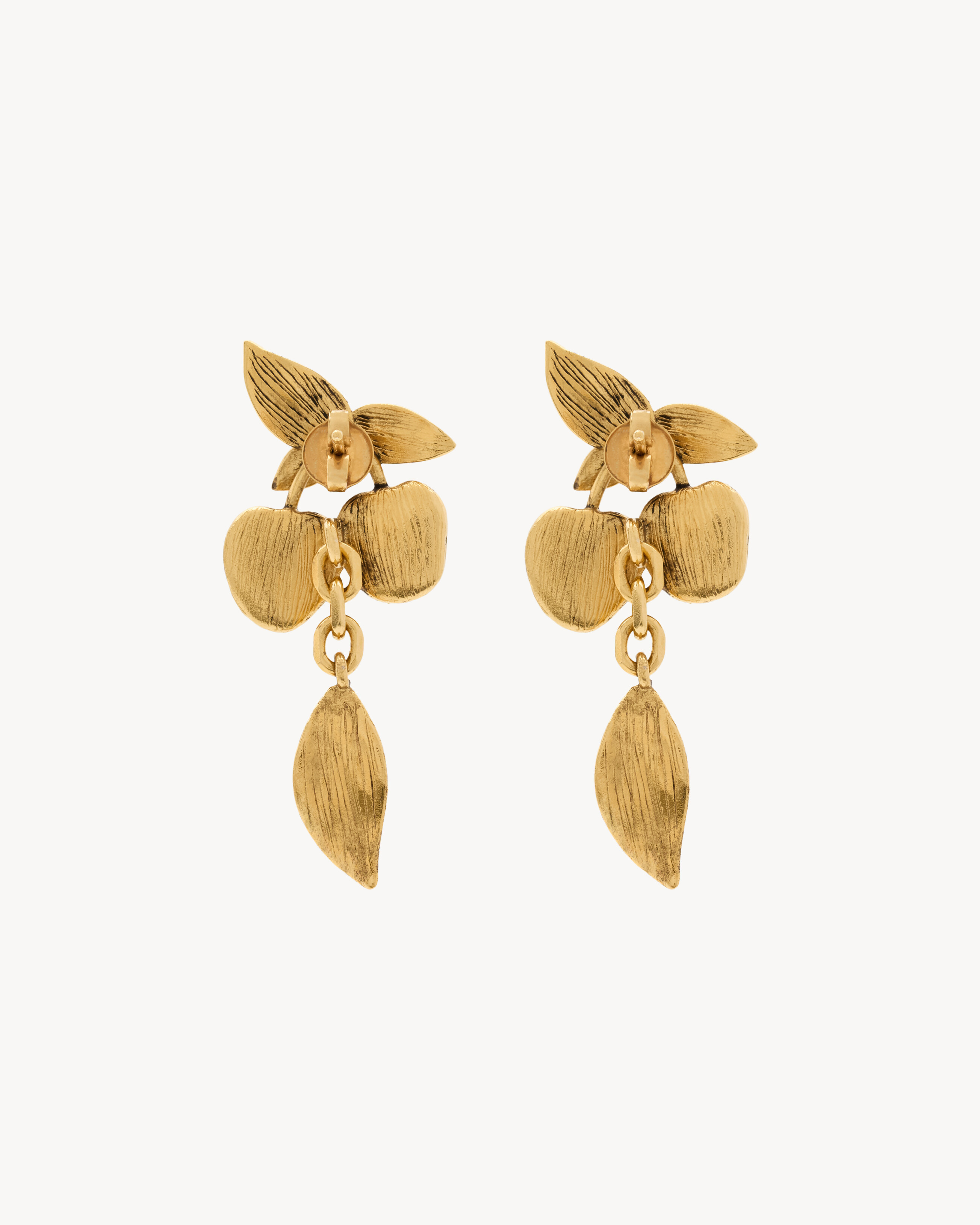 cherry earrings in metal