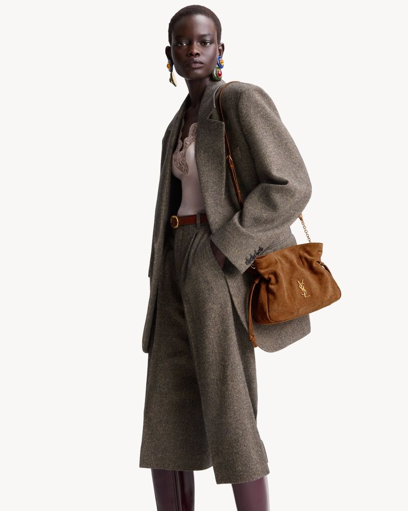 JAMIE shoulder pouch in suede