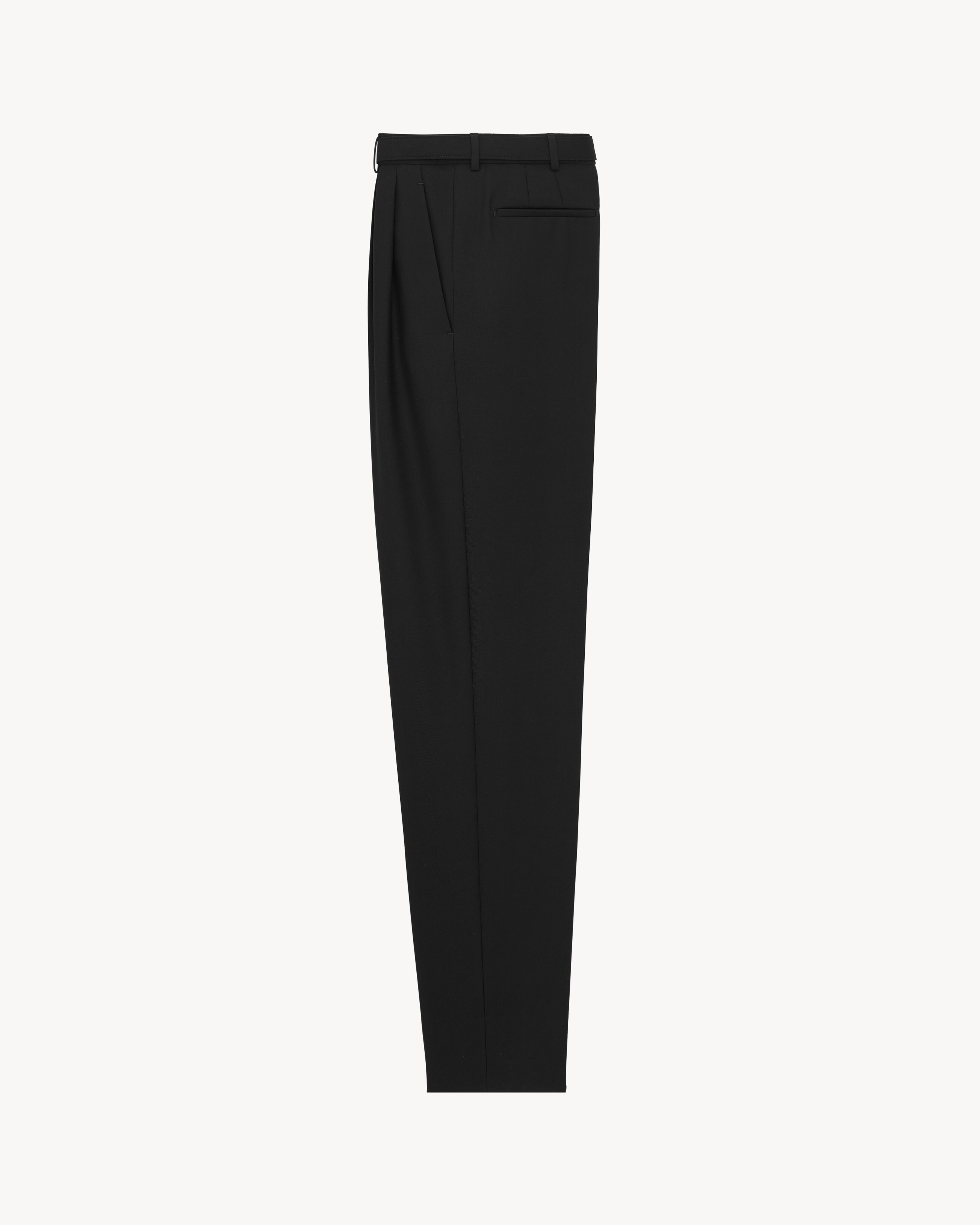 slim-fit pants in wool gabardine