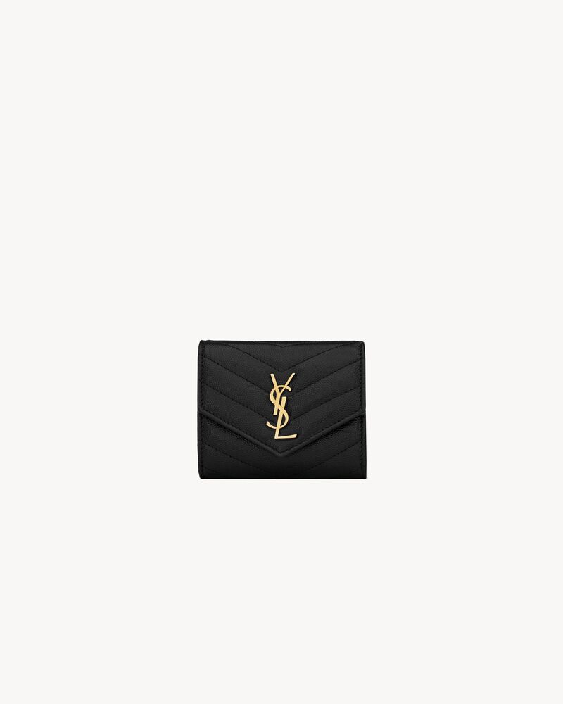 CASSANDRE MATELASSÉ MULTI-FOLDED WALLET DE PIEL REPUJADA GRAIN DE POUDRE