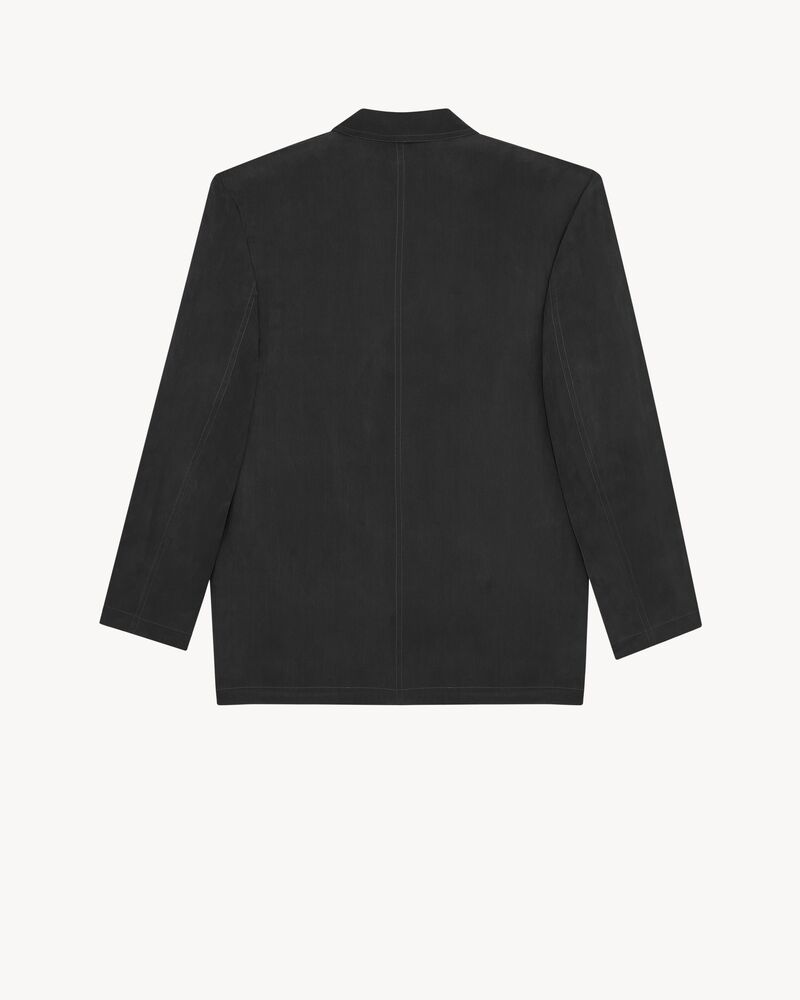 ジャケット（羽二重シルク） ブラック | Saint Laurent | YSL JA-JP