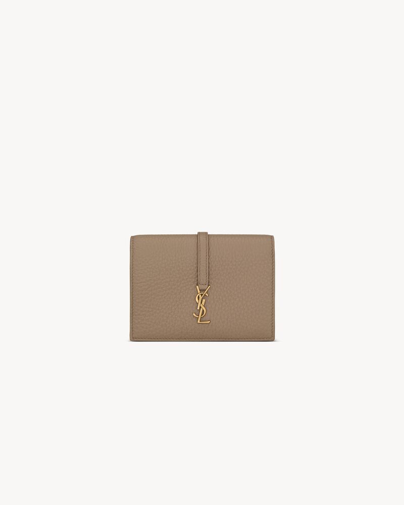 LE 5 À 7 tri fold wallet in grained leather
