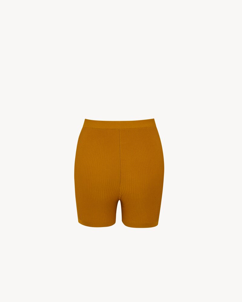 rib-knit cycling shorts