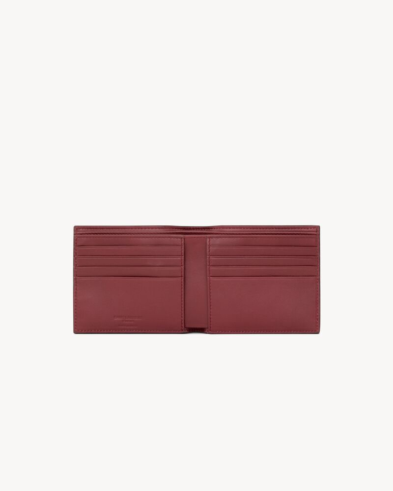 SAINT LAURENT PARIS East/West wallet in two-tone smooth leather
