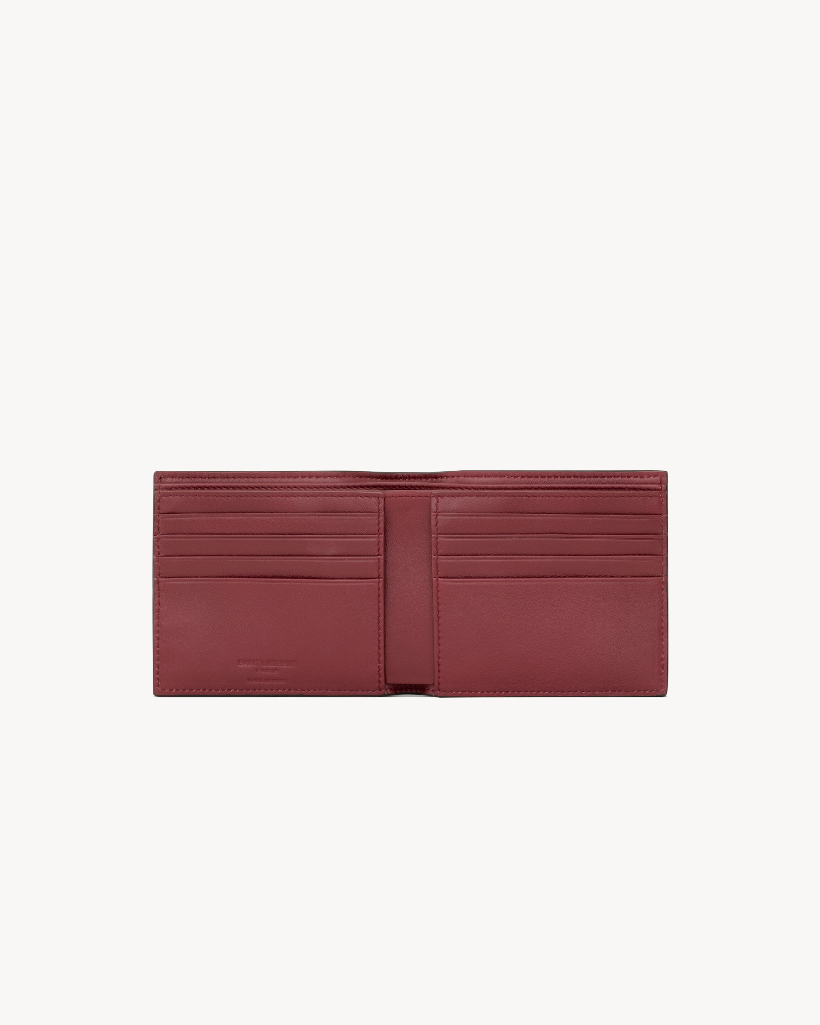 SAINT LAURENT PARIS East/West wallet in two-tone smooth leather