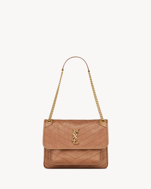 NIKI MEDIUM IN VINTAGE LEATHER in Brown | Saint Laurent | YSL NL