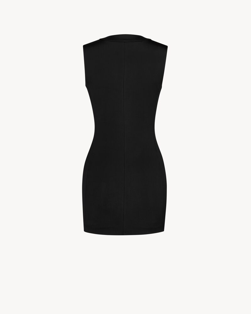 crystal button mini dress in brocade