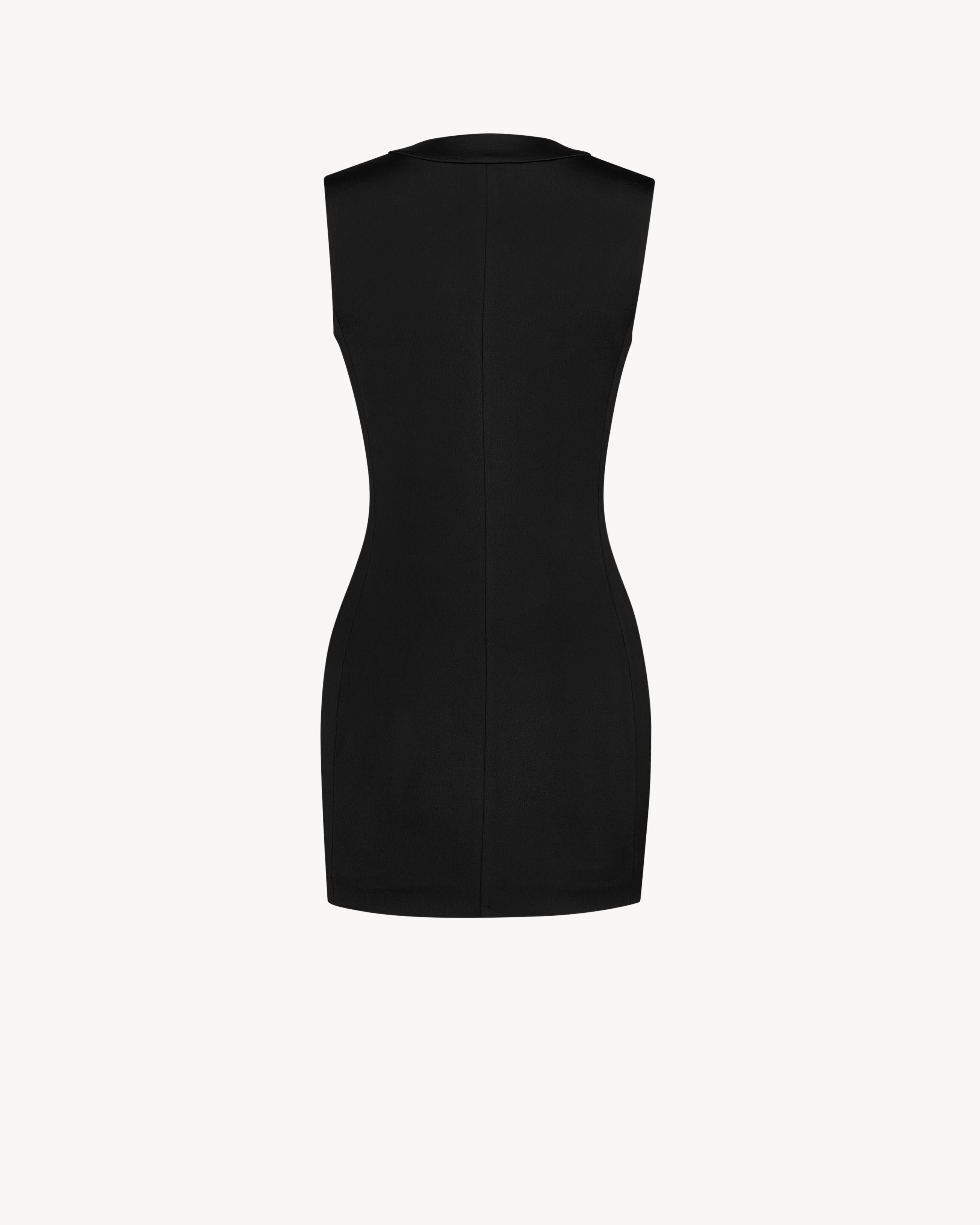 crystal button mini dress in brocade