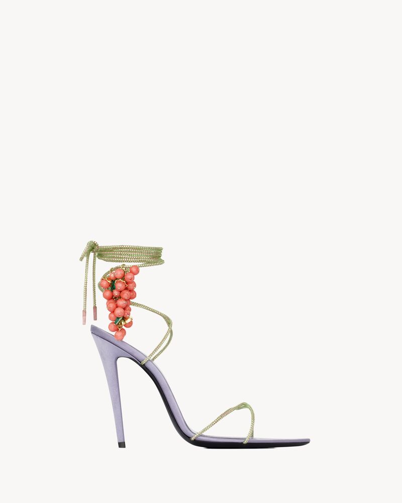 MON CHÉRI sandals in suede and rhinestones