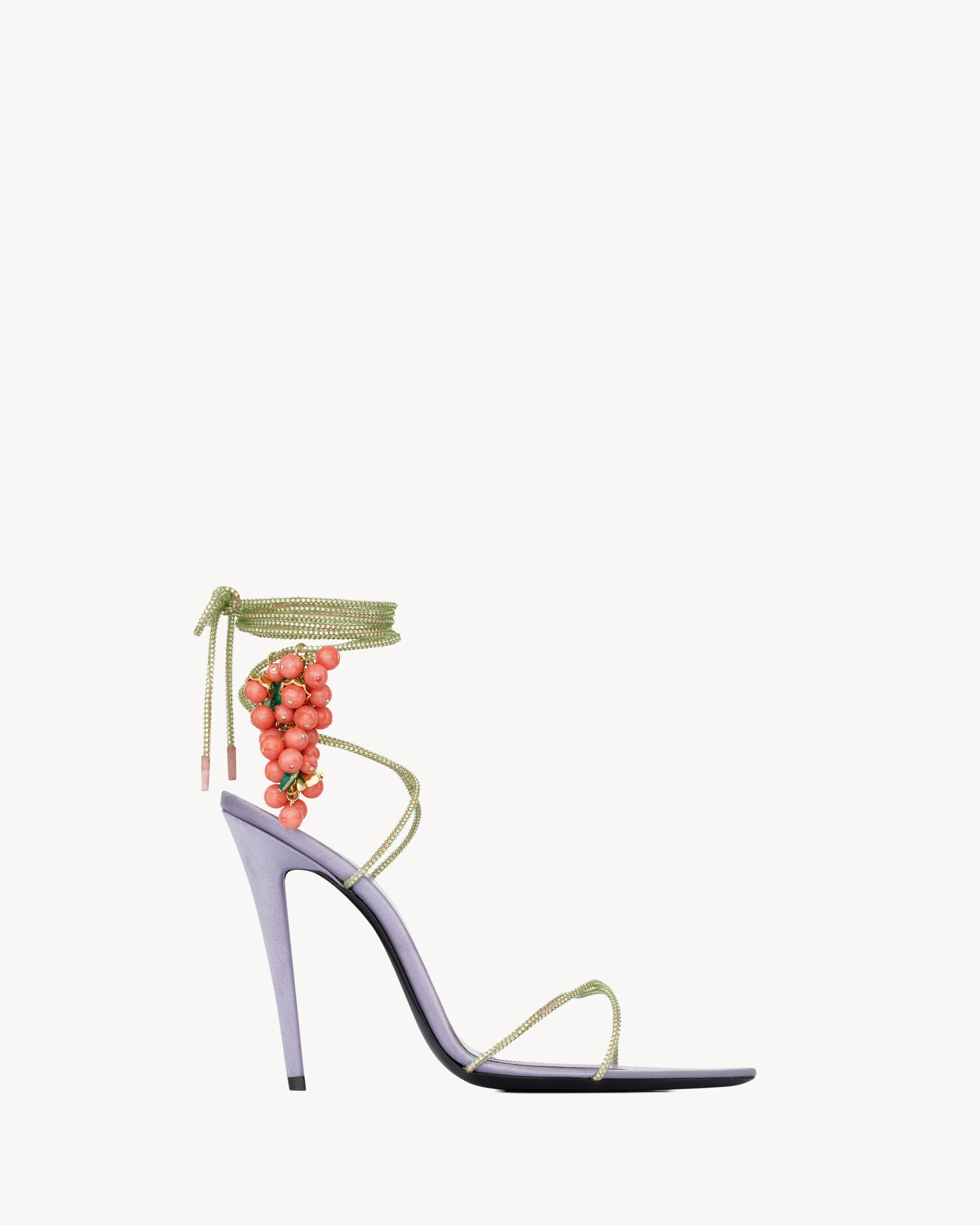 MON CHÉRI sandales en suède à strass