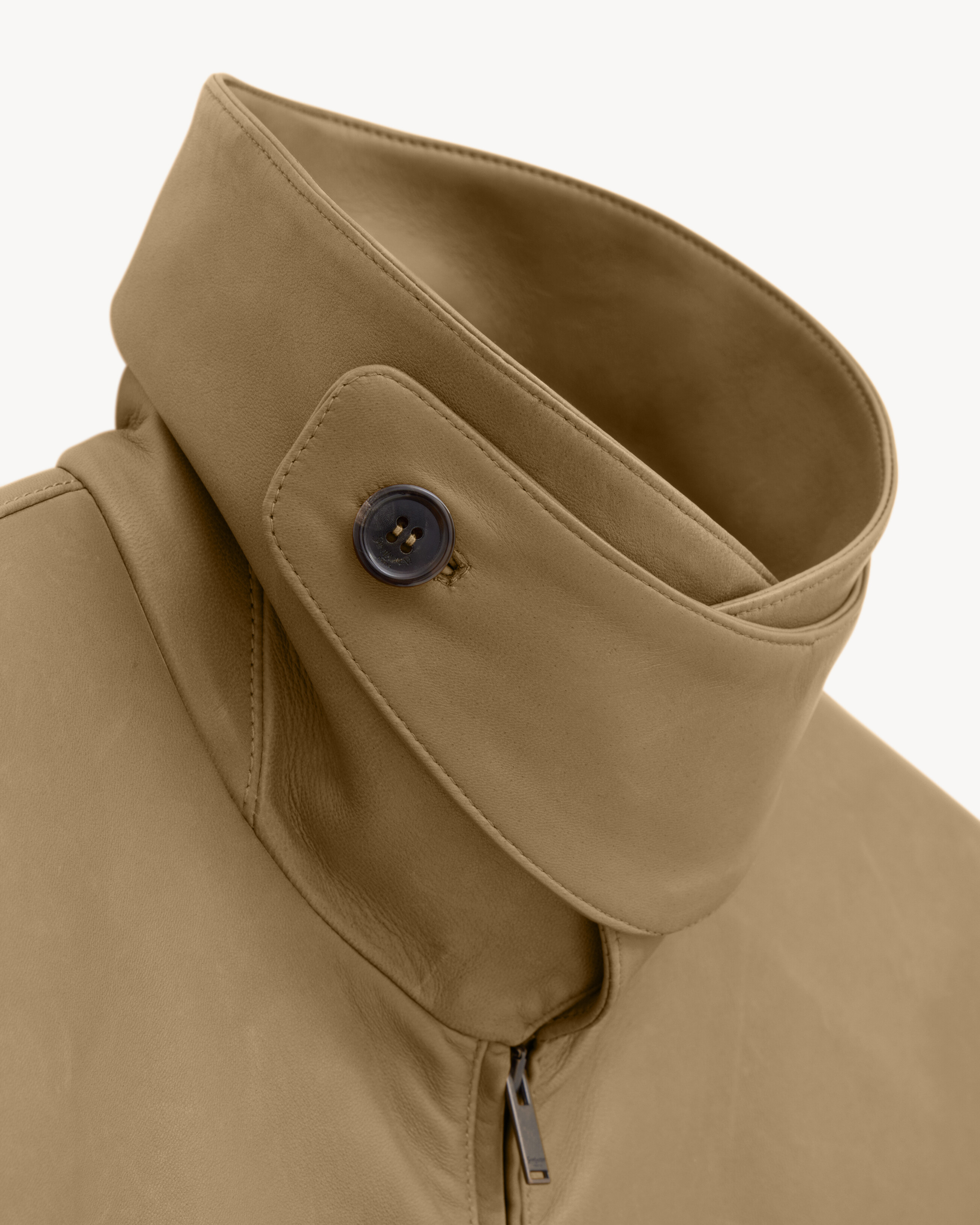 belted jacket in lambskin