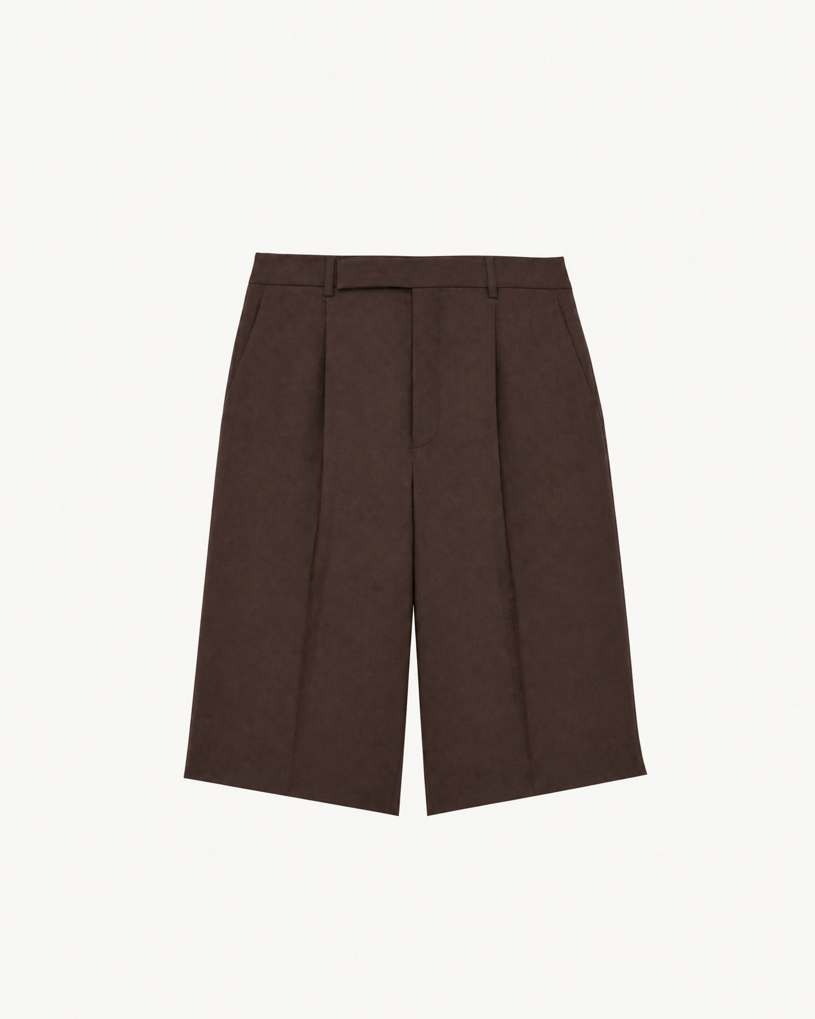bermuda shorts in brushed wool flannel